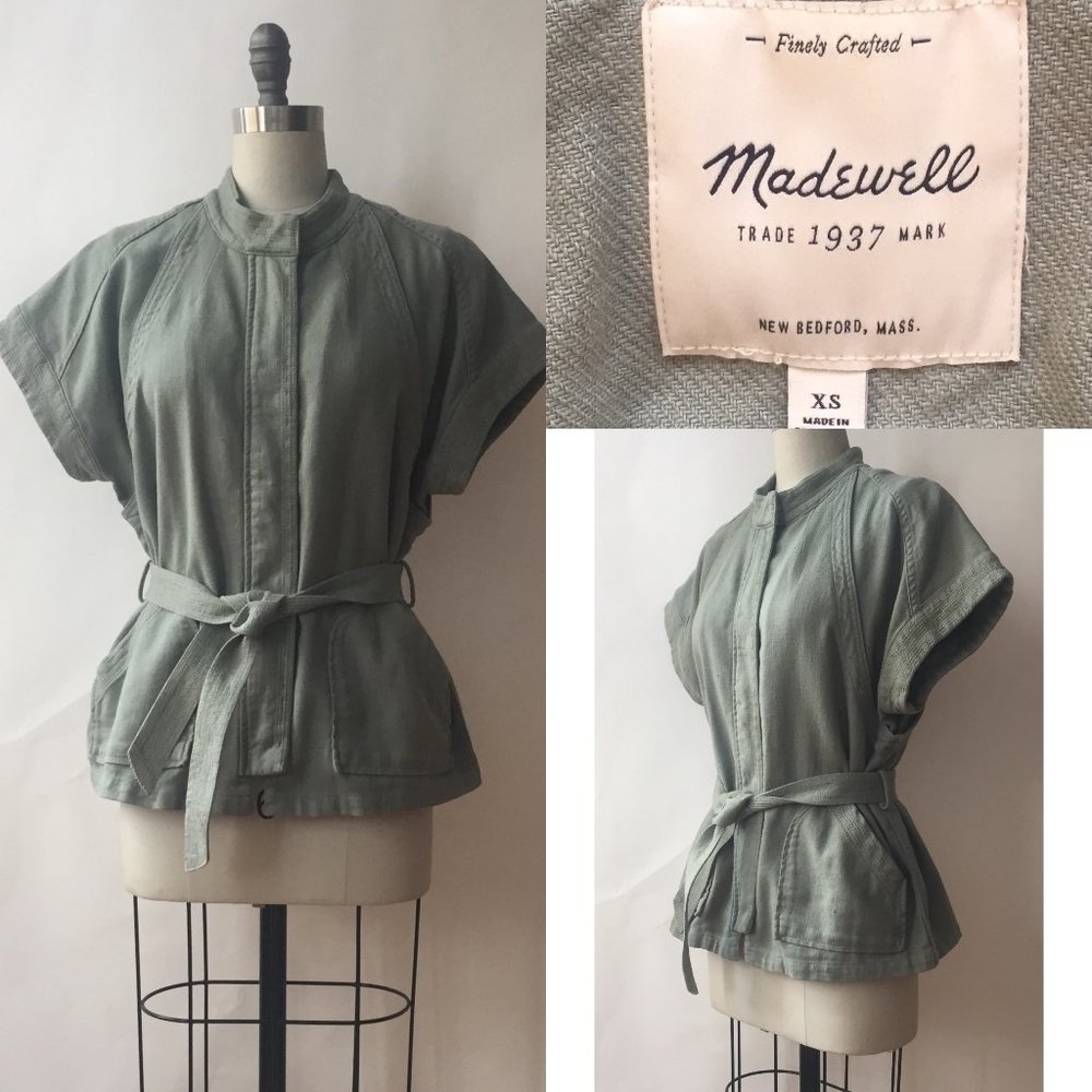 Jacket by Madewell sage green.
